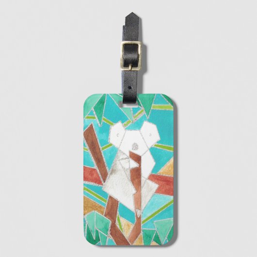 Koala Waterverf Art Bagagelabel (Voorkant (verticaal))