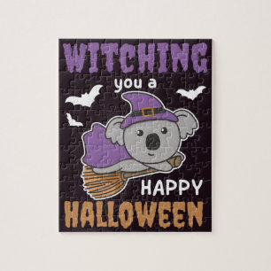 Koala Witch Witching You Een Gelukkige Halloween J Legpuzzel