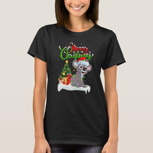 Koala  Xmas Decorations Santa Koala Christmas T-shirt (Voorkant)