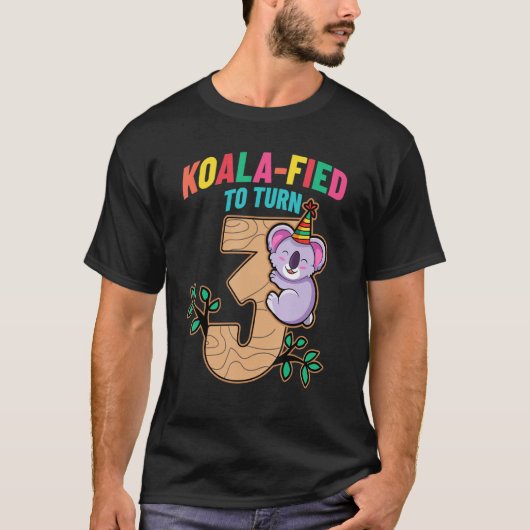 Koalafied 3 Koala Beer 3e verjaardag T-shirt (Voorkant)