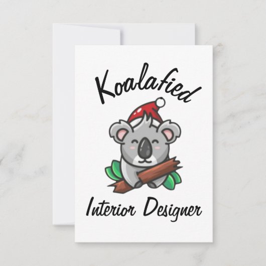 Koalafied interieurontwerper kaart (Voorkant)