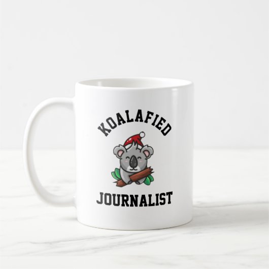 Koalafied journalist koffiemok (Links)