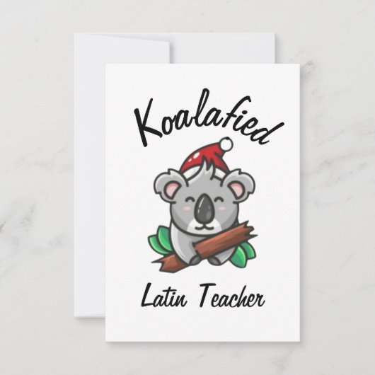 Koalafied Latijnleraar kaart (Voorkant)