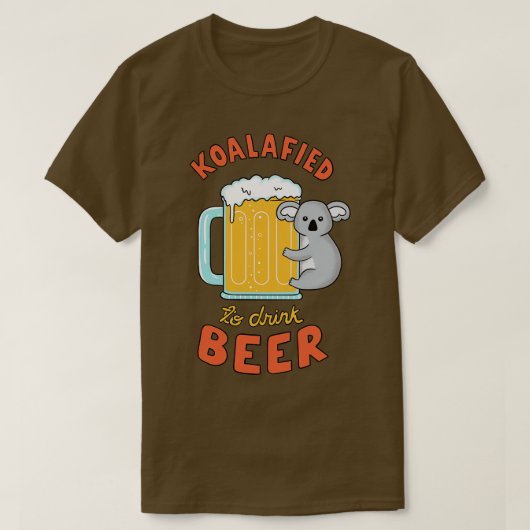 Koalafied om bier te drinken t-shirt (Design voorkant)