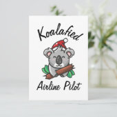 Koalageworden Luchtvaartmaatschappij Pilootkaart Kaart (Staand voorkant)
