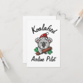 Koalageworden Luchtvaartmaatschappij Pilootkaart Kaart (Voorkant / Achterkant in situ)