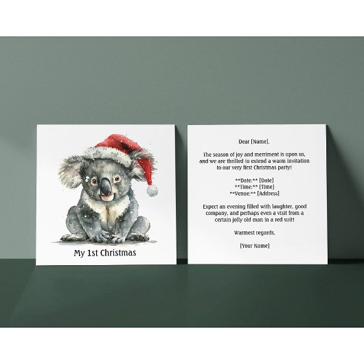 Koala's eerste kerstknuffels, op maat kaart