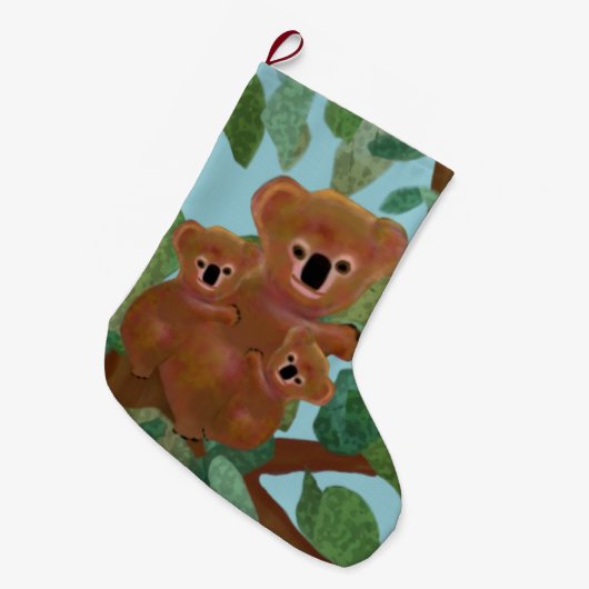 Koalas Eucalyptus kerstmis Grote Kerstsok (Voorkant (Hangend))