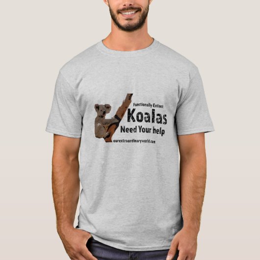 Koala's hebben je hulp nodig t-shirt (Voorkant)