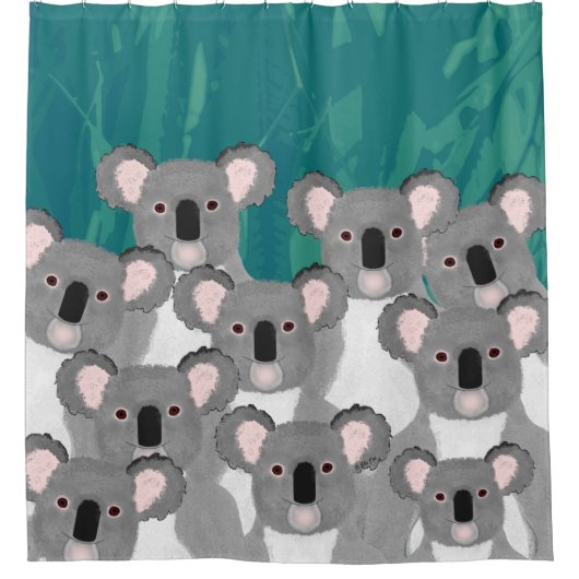 Koalas Shower Curtain Douchegordijn (Voorkant)