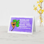 Koala's zijn iets van plan kaart (Gele Bloem)