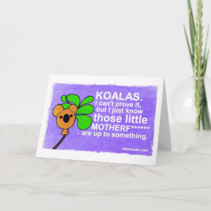 Koala's zijn iets van plan kaart