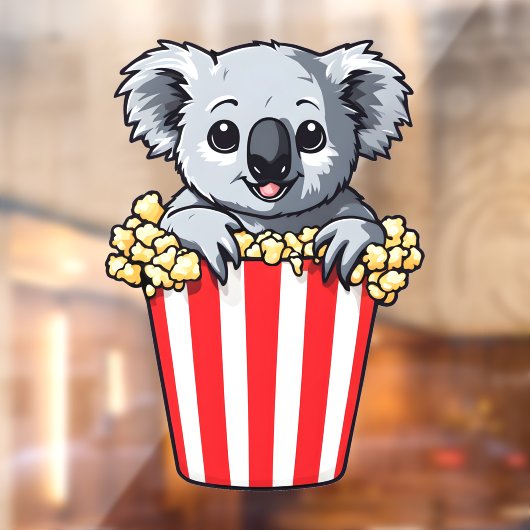 Koalaty Popcorn Raamsticker (Vel 2)