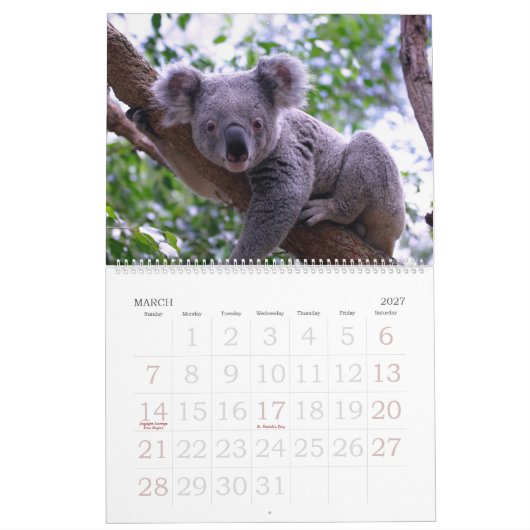 Koalendar kalender (Mar 2027)