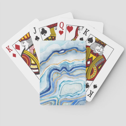 Kobalt Agate II Pokerkaarten (Achterkant)