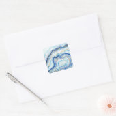 Kobalt Agate II Vierkante Sticker (Envelop)