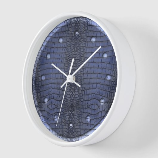 Kobalt Alligator Skin Large Clock (Hoek)