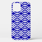 Kobalt blauw en wit Case-Mate iPhone case (Achterkant)
