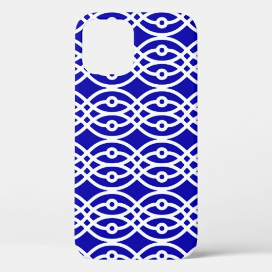 Kobalt blauw en wit Case-Mate iPhone case (Achterkant)