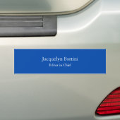 Kobalt Blauw Plain Elegant Modern Minimalist Bumpersticker (Op auto)
