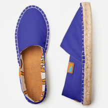 Kobalt Blauw Slip Op Schoenen Espadrille