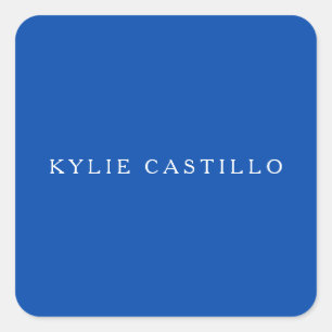 Kobalt Blauw Unieke Klassieke Professioneel Vierkante Sticker