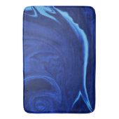 Kobalt blauwe achtergrond getextureerde handgemaak badmat (Voorkant Verticaal)