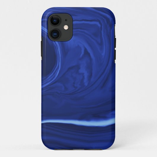Kobalt blauwe achtergrond getextureerde handgemaak Case-Mate iPhone case (Achterkant)