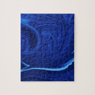 Kobalt blauwe achtergrond getextureerde handgemaak legpuzzel