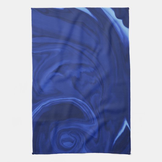 Kobalt blauwe achtergrond getextureerde handgemaak theedoek (Verticaal)