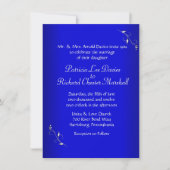 Kobalt Blauwe Avond Bruiloft Uitnodiging (Voorkant)