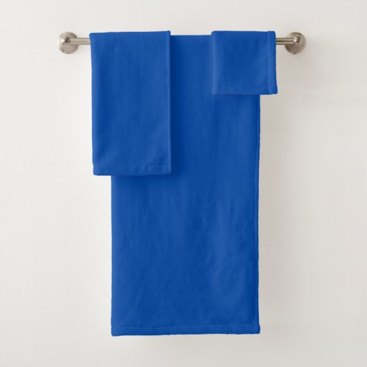Kobalt blauwe vaste kleur bad handdoek (Insitu)
