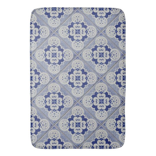 Kobalt Blue Ceramic Tile Badmat (Voorkant Verticaal)