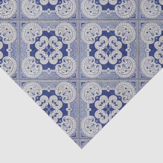 Kobalt Blue Ceramic Tile Tissuepapier (Detail)