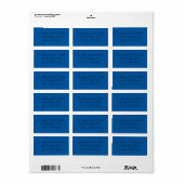 Kobalt Blue en Black Address Label (Full Sheet)