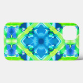 Kobalt Blue en Lime Green Tie Dye Pattern Case-Mate iPhone Case (Achterkant (horizontaal))