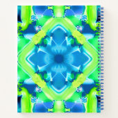 Kobalt Blue en Lime Green Tie Dye Pattern Journal Notitieboek (Achterkant)
