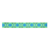 Kobalt Blue en Lime Green Tie Dye Pattern Lint (Voorkant)