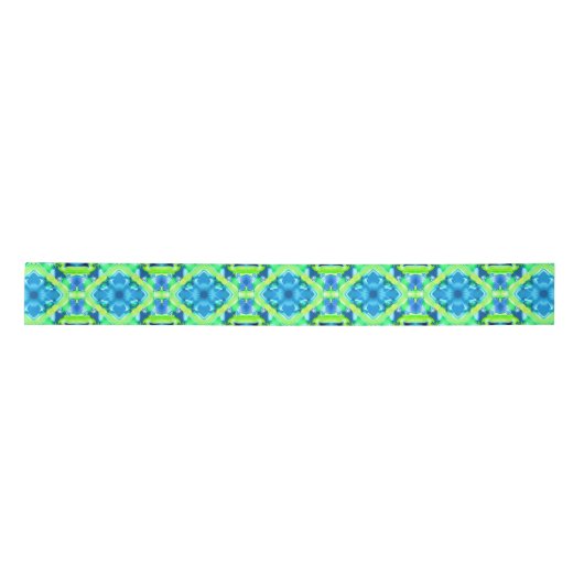 Kobalt Blue en Lime Green Tie Dye Pattern Lint (Voorkant)