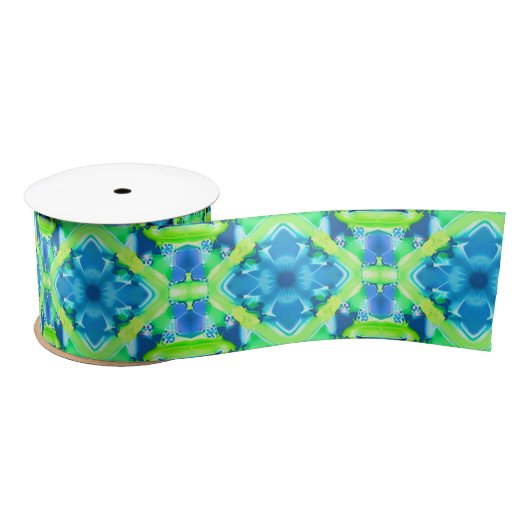 Kobalt Blue en Lime Green Tie Dye Pattern Lint (Spoel)