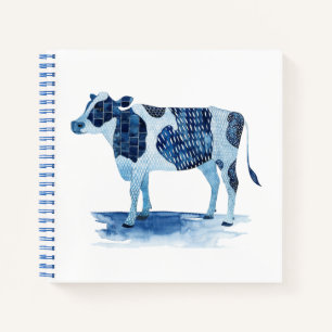 Kobalt Blue Farm Animals - Koe Notitieboek