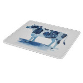 Kobalt Blue Farm Animals - Koe Snijplank (Hoek)