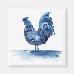 Kobalt Blue Farm Animals - Rooster Magneet