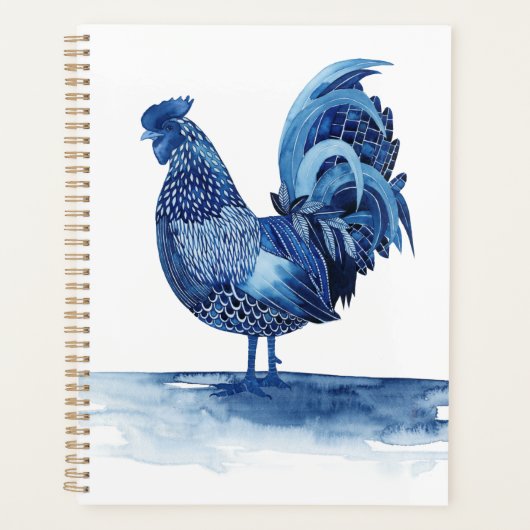 Kobalt Blue Farm Animals - Rooster Planner (Voorkant)