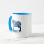 Kobalt Blue Farm Animals - Schapen Mok (Voorkant links)