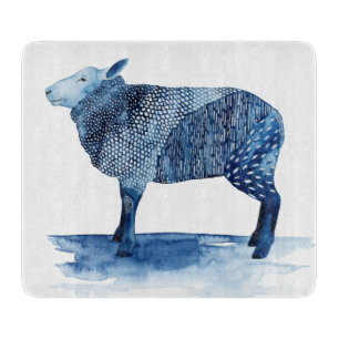 Kobalt Blue Farm Animals - Schapen Snijplank
