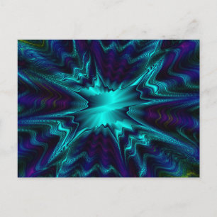 Kobalt Blue Fractal Briefkaart