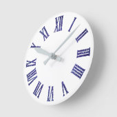 Kobalt Blue Glitter Ombre Minimal Indigo Navy Ronde Klok (Hoek)