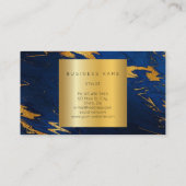 Kobalt Blue Gold Marble Vip Visitekaartje (Achterkant)