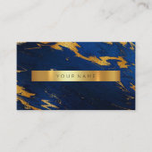 Kobalt Blue Gold Marble Vip Visitekaartje (Voorkant)
